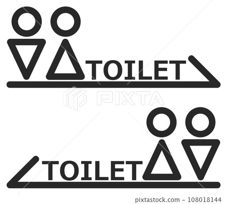 顯示男洗手間和女化妝室資訊的招牌插圖 顯示男洗手間和女化妝室資訊的招牌插圖 108018144
