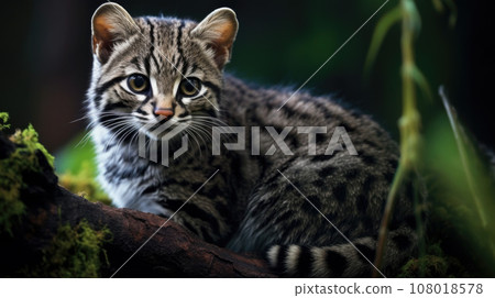 Geoffroy's cat, Leopardus geoffroyi, a wild cat native to South America 108018578