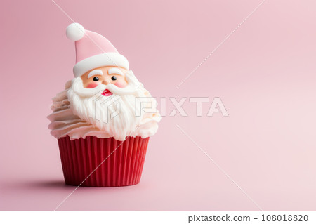 Christmas cupcake with Santa decoration 108018820