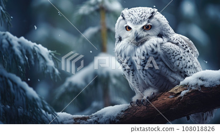The snowy owl Bubo scandiacus, also known as the polar, the white and the Arctic owl, is a large, white owl of the true owl family 108018826