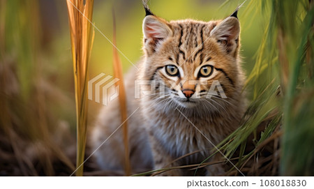 A pampas cat on a branch tree in Peru A pampas cat on a branch tree in Peru 108018830