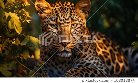 Leopard portrait. Jungle wildlife animals 108018874