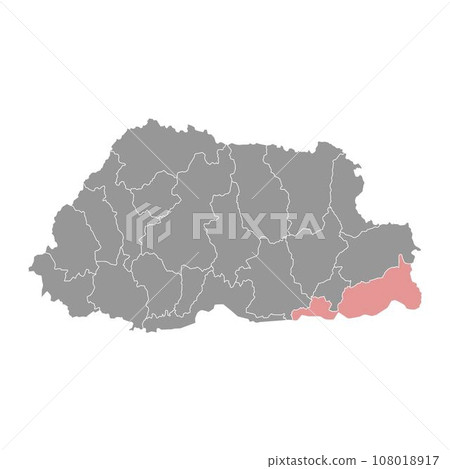 Samdrup Jongkhar district map, administrative division of Bhutan. 108018917