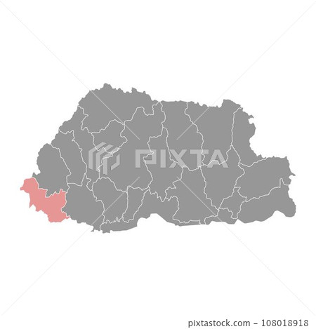 Samtse district map, administrative division of Bhutan 108018918