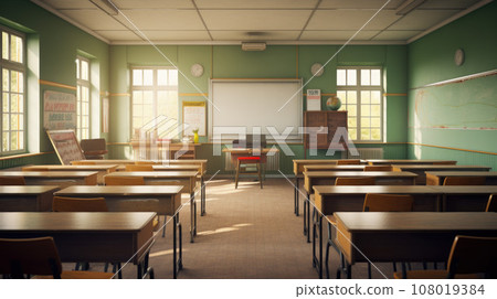 Classroom of the school without student and teacher Classroom of the school without student and teacher 108019384