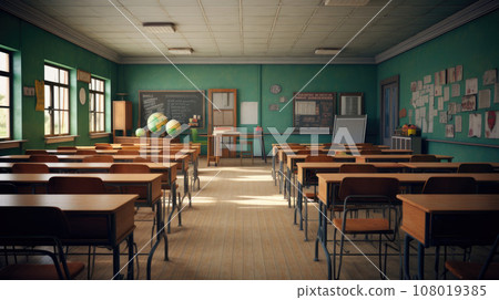 Classroom of the school without student and teacher Classroom of the school without student and teacher 108019385