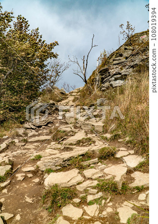 Polonina Wetlinska, Bieszczady mountain, Bieszczady National Park, Poland. Polonina Wetlinska, Bieszczady mountain, Bieszczady National Park, Poland. 108019394