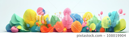 粉彩植物 (3D) 景觀 粉彩植物 (3D) 景觀 108019904