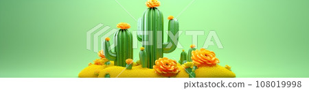 粉彩植物 (3D) 景觀 108019998