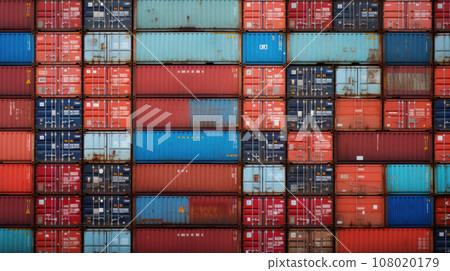 Freight shipping containers at the docks background Freight shipping containers at the docks background 108020179
