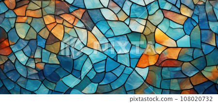 Multicolored mosaic. Colorful tiles. Colors of the rainbow. Close-up of smalta Multicolored mosaic. Colorful tiles. Colors of the rainbow. Close-up of smalta 108020732