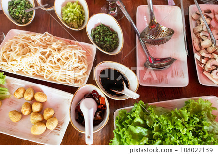 various ingredient for cooking hotpot soup various ingredient for cooking hotpot soup 108022139