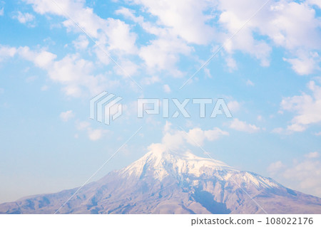 view of Mount Ararat in autumn morning haze view of Mount Ararat in autumn morning haze 108022176