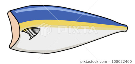 Simple illustration of yellowtail fillet Simple illustration of yellowtail fillet 108022460