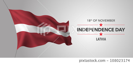 Latvia happy independence day greeting card, banner with template text vector illustration Latvia happy independence day greeting card, banner with template text vector illustration 108023174