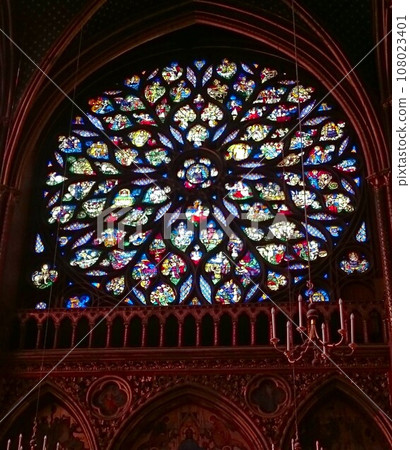 France Paris Sainte-Chapelle church stained glass France Paris Sainte-Chapelle church stained glass 108023401