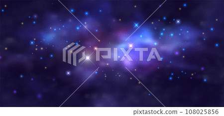 Space vector background with realistic nebula and shining stars. Magic colorful galaxy with stardust Space vector background with realistic nebula and shining stars. Magic colorful galaxy with stardust 108025856