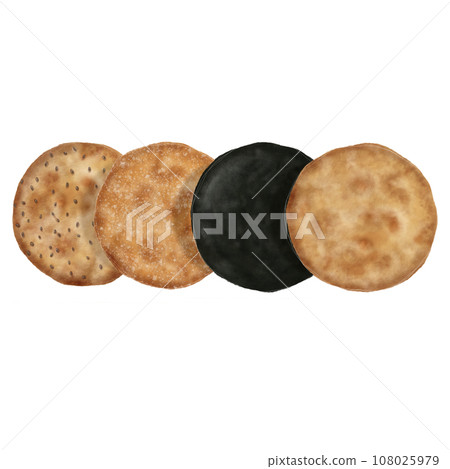 Illustration of rice crackers 108025979