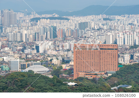 Smog pollution and Cityscape of Seoul capital of South Korea 108026100
