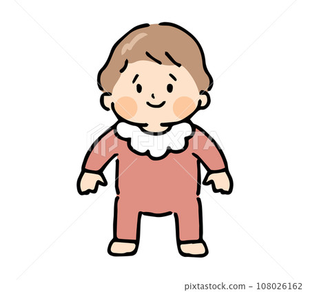 獨自站立的女嬰 108026162