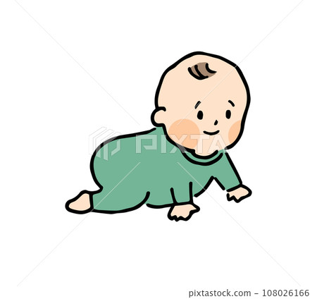嬰兒爬行的插圖 108026166