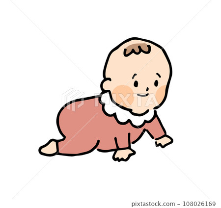 嬰兒爬行的插圖 108026169
