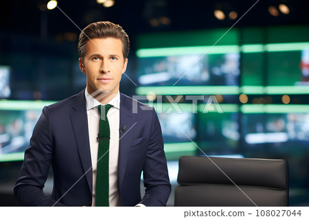 male television presenter. sports commentator, leading sports TV news 108027044