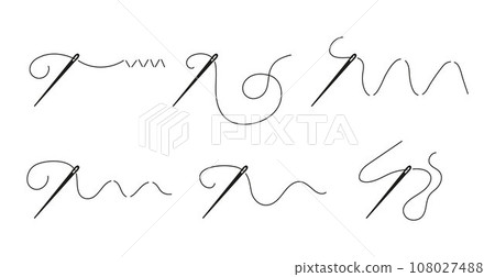 Needle For Sewing Vector Illustration Stock Illustration