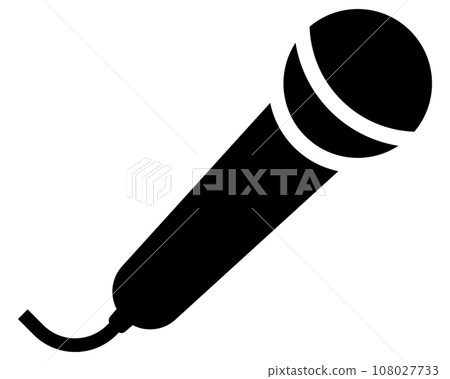 Hand microphone simple icon black 108027733