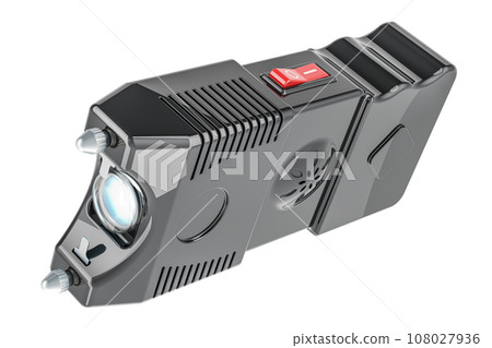 Stun gun, electroshock weapon. 3D rendering 108027936