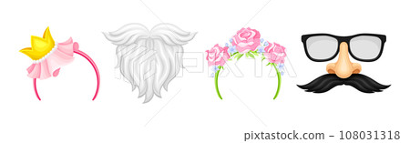 Carnival or Party Headband and Masks Vector Set 108031318