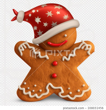 Gingerbread isolated on a white background. Christmas cookies. Gingerbread isolated on a white background. Christmas cookies. 108031456