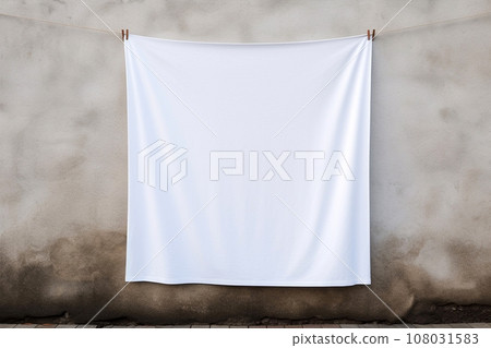 Clean Laundry Hanging To Dry on Line Outdoor Stock Photo - Image