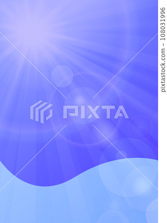 Blue sun glare vertical background with copy space for text or image, Usable for banner, poster, social media, Ad, event, party, sale, celebration, and various design works 108031996