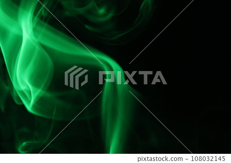 Green smoke on a dark background, colourful abstract, green fog, minimalistic background Green smoke on a dark background, colourful abstract, green fog, minimalistic background 108032145