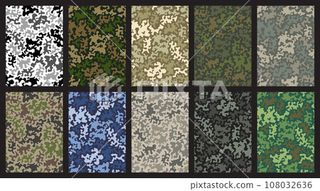 Military textile of camouflage for uniform. Como fabric textured material. 108032636