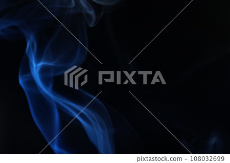 Yellow and blue smoke on a dark background, colourful abstract, blue yellow fog, minimalistic background 108032699