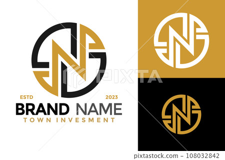 letter T infinity monogram logo design, loop element identity