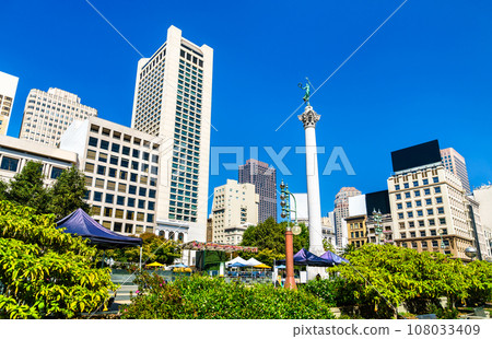 Dewey Monument, a victory column on Union Square in San Francisco, California Dewey Monument, a victory column on Union Square in San Francisco, California 108033409