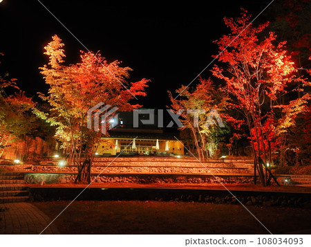 Kusatsu Onsen with autumn leaves, night view of Urakusatsu (Jizo area) Kusatsu Onsen with autumn leaves, night view of Urakusatsu (Jizo area) 108034093