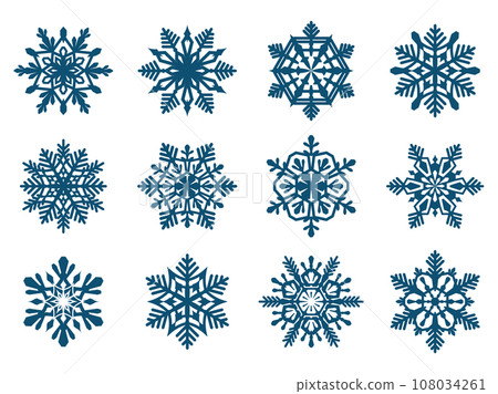 Illustration set of snowflakes 108034261