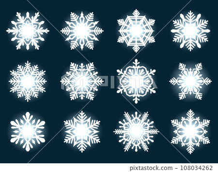 Illustration set of snowflakes 108034262