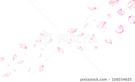 跳舞櫻花花瓣水彩插圖的背景 108034685
