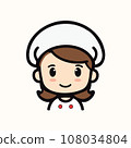 Joyful and smiling Chef Woman A Cartoon vector illustration of a Chef in Uniform 108034804