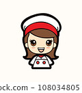 Joyful and smiling Chef Woman A Cartoon vector illustration of a Chef in Uniform 108034805
