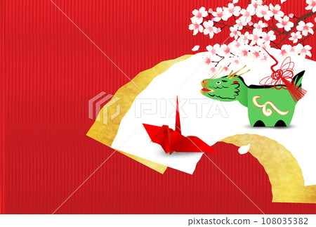 龍新年賀卡生肖背景 108035382