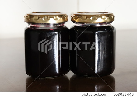 Blueberry jam no label Blueberry jam no label 108035446