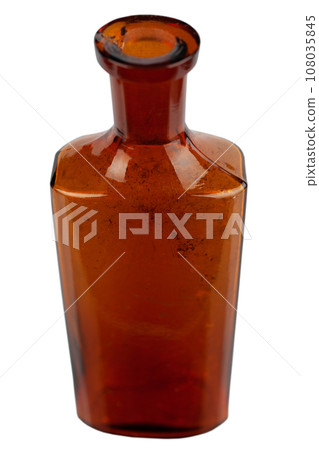 Retro vintage apothecary brown glass bottle Retro vintage apothecary brown glass bottle 108035845
