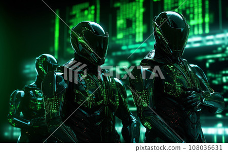 Cyber illustration material space background three-dimensional Cyber illustration material space background three-dimensional 108036631