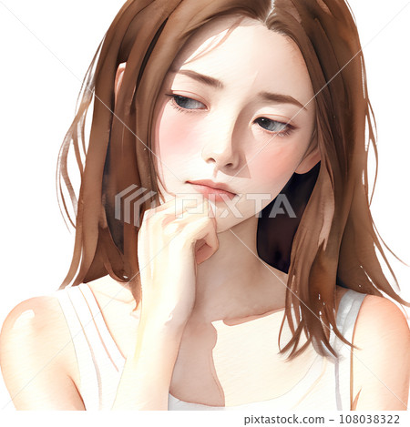 思考的女人人工智慧生成的圖像 108038322
